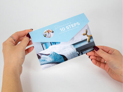 Printed direct mail postcards