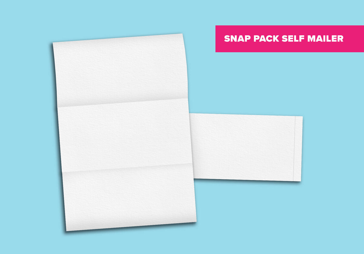 A snap-pack self-mailer