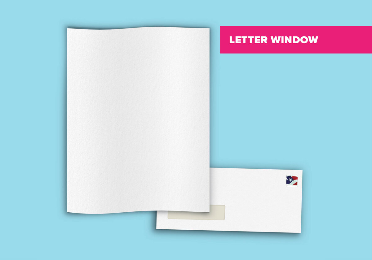 A window envelope letter package